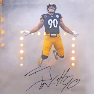 T.J. Watt Pittsburgh Steelers Autographed 16" x 20" Smoke Entrance Photograph