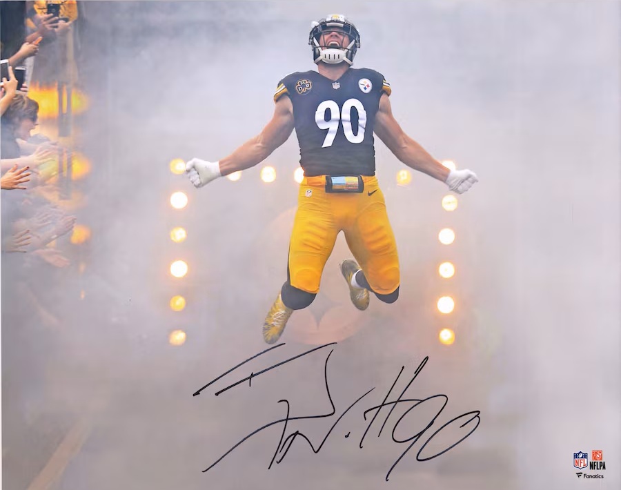 T.J. Watt Pittsburgh Steelers Autographed 16" x 20" Smoke Entrance Photograph