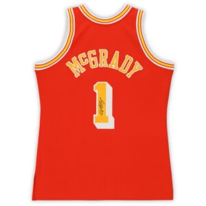 Tracy McGrady Houston Rockets Autographed Red Mitchell & Ness Authentic Jersey