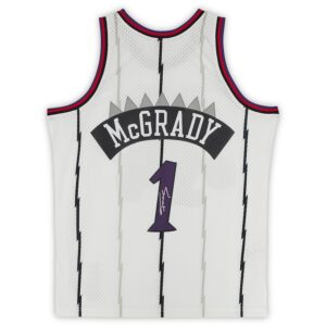 Tracy McGrady Toronto Raptors Autographed White 1998 Mitchell & Ness Swingman Jersey