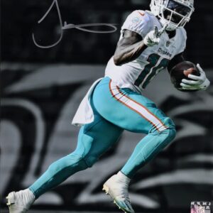 Tyreek Hill Miami Dolphins Autographed 11" x 14" Peace Sign Spotlight Photograph - Limited Edition of 110