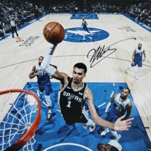 Victor Wembanyama San Antonio Spurs Autographed 16" x 20" Dunk Photograph vs. Minnesota Timberwolves