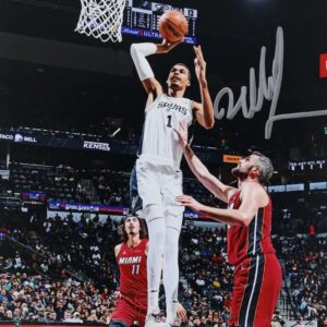 Victor Wembanyama San Antonio Spurs Autographed 8" x 10" Dunk vs. Miami Heat Photograph