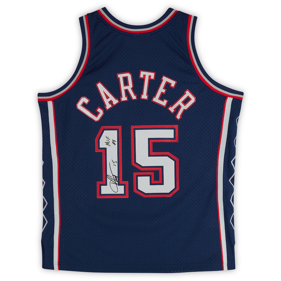 Vince Carter New Jersey Nets Autographed Gray Mitchell & Ness 2004-05 Authentic Jersey