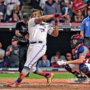 Vladimir Guerrero Jr. Toronto Blue Jays Unsigned Home Run Derby Batting Photograph