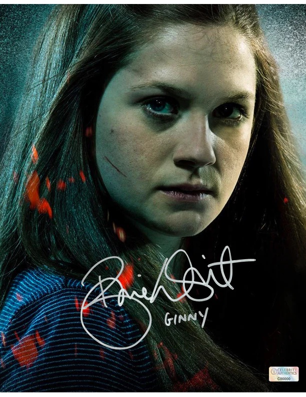 Bonnie Wright Autographed Ginny Weasley 8×10 Close Up Photo