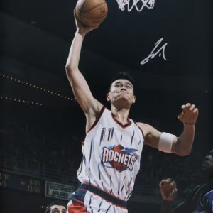 Yao Ming Houston Rockets Autographed 16" x 20" Dunk vs. Sacramento Kings Photograph