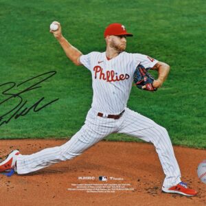 Zack Wheeler Philadelphia Phillies Autographed 8" x 10" Pinstripes Pitching Photograph