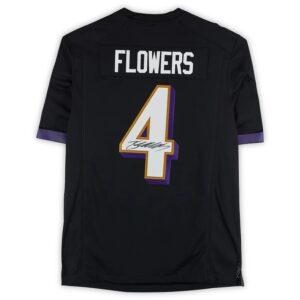 Zay Flowers Baltimore Ravens Autographed Black Nike Limited Jersey