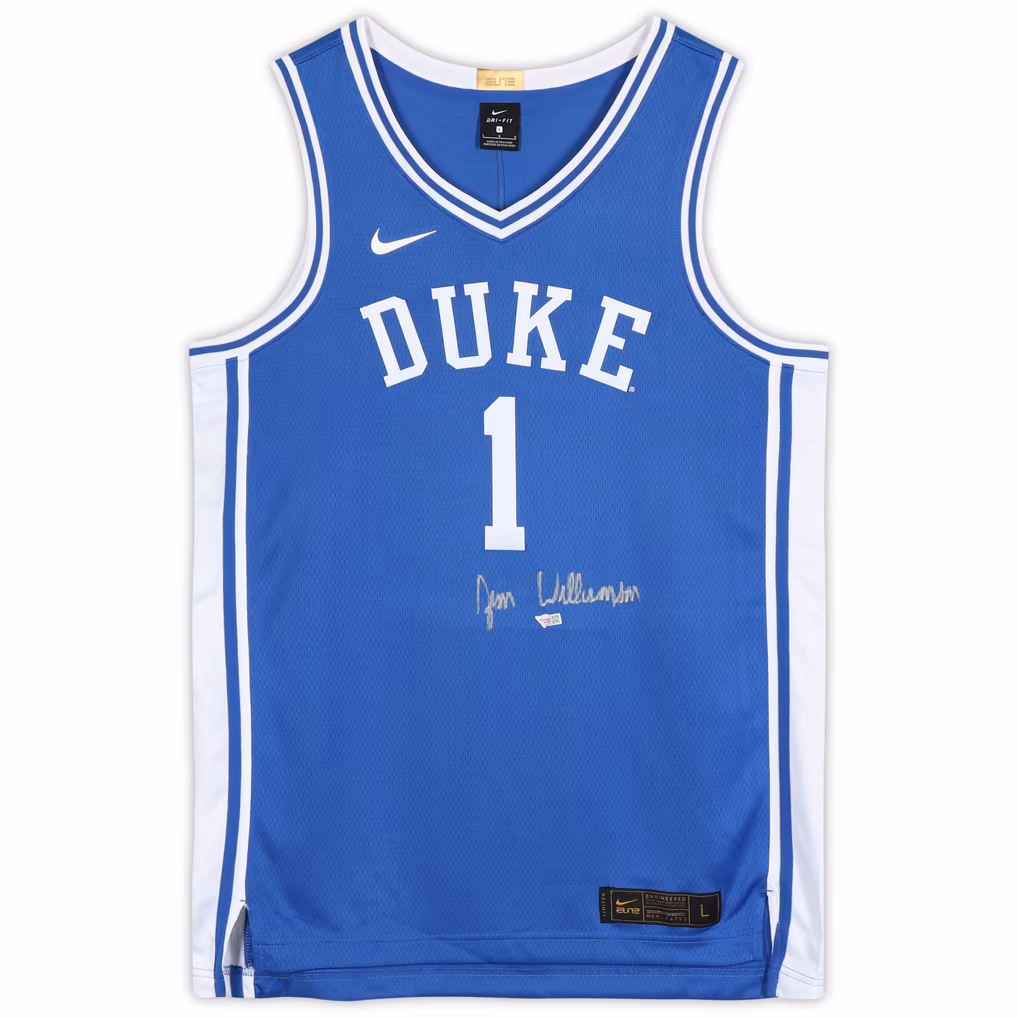 Zion Williamson Duke Blue Devils Autographed Blue Nike Swingman Jersey - Image 3